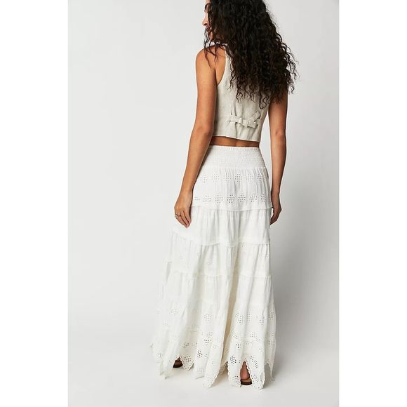Free People White Maxi Skirt - Picture 3 of 14